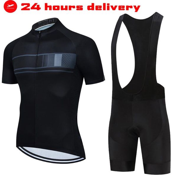 

racing sets summer cycling jersey set 2021 black men suit maillot ropa ciclismo mtb bicycle clothing, Black;blue