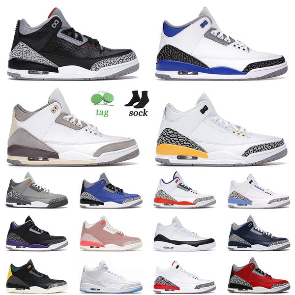 

authentic 2021 jumpman black cement racer blue basketball shoes air jordan 3 3s medium grey laser orange knicks rivals mocha pure white trai