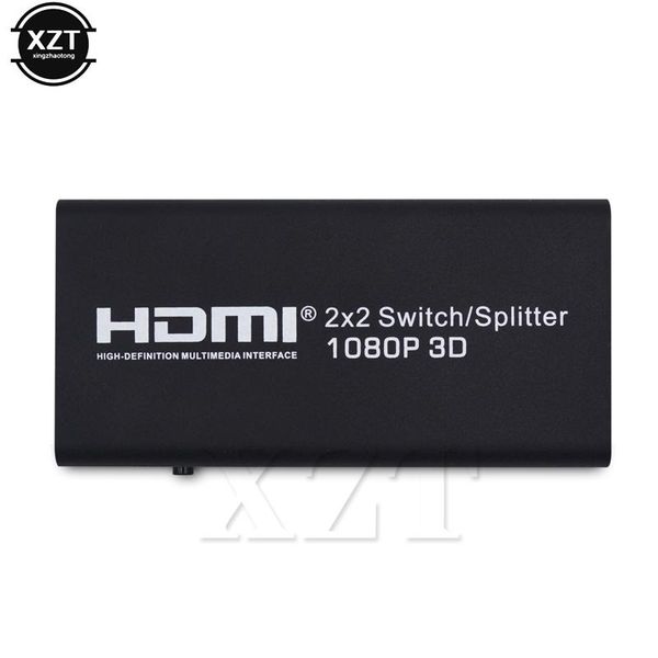 

audio cables & connectors 3d switch splitter full ultra hd 2x2 1080p switcher 4k 10m input distance eu/us plug hdr hdcp for ps4 xbox