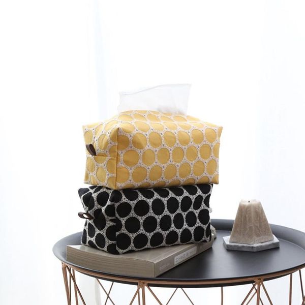 

99 -nordic embroidery tissue bag light luxury cotton paper towel storage holder bag l home decor case organizer