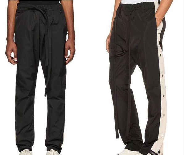 

2021 new 20ss latest high street hip-hop fog style men women season 6 trousers streetwear waistband pants 7ual, Black