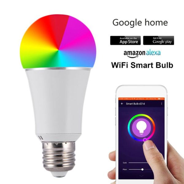 

bulbs 7w 85v-265v e27 wifi smart light bulb practical multi-functional durable app control rgbw dimmable led magic lamp