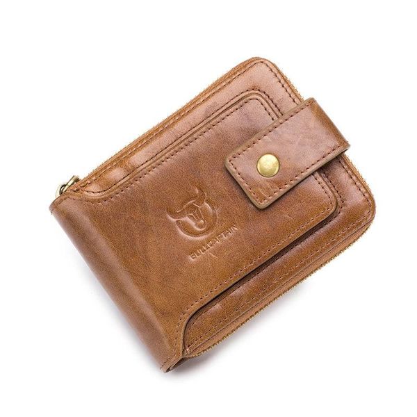 

yourseason mens leather genuine 2021 retro short purse multi-card position men casual cowhide wallet card holder, Red;black