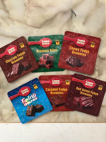 

fudge edible brownies package mylar bags for chocolate edibles packaging vape bag smell proof gusset full color printed poly resealable myla