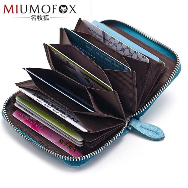 

card holders 2021 solid genuine leather sheepskin men and women wallets casual hasp box knit the couple & id w72, Brown;gray