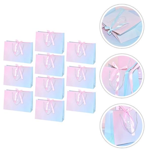 

10pcs gift paper bags birthday party shopping mall wrapping bags festival