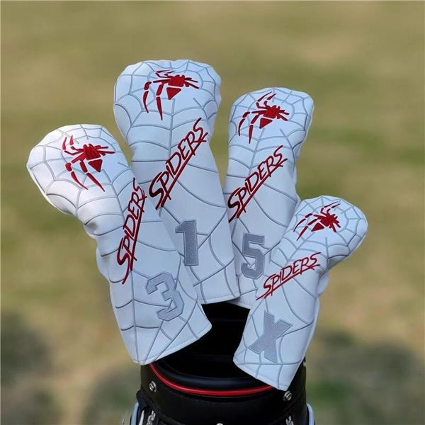 

club heads cubierta de cabeza palo golf con bordado araña, híbrida madera fw