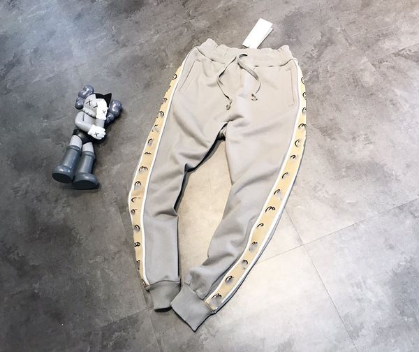 

luxury design reflective ribbon women's spring and autumn loose close leg fashion couple letter embroidery casual pants a1, White;black