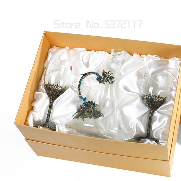 

wine glasses 1pc 350ml high-end glass crystal set small luxury retro tall