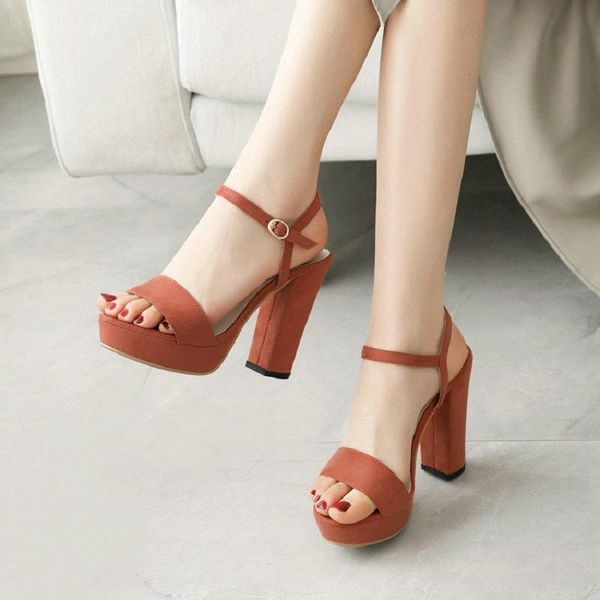 

dress shoes 2021 summer fashion classic women sandals pumps solid pink beige open toe ladies platform chunky high heels, Black