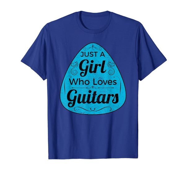 

guitar player tshirt just a girl who loves guitars tee gift, White;black