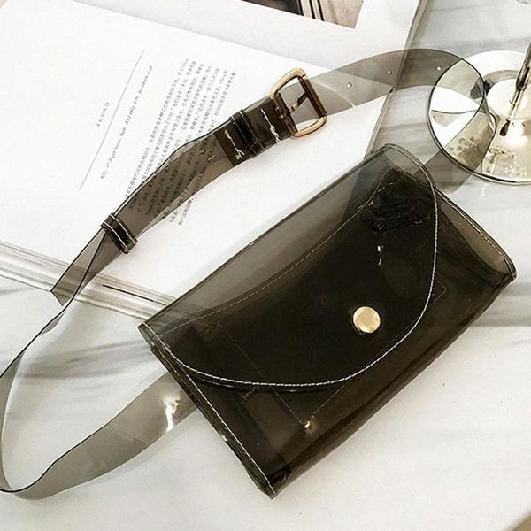 

fanny waist bag women fashion transparent jelly cute flap new waterproof fanny packs for women chest bag belt bags s3yg#