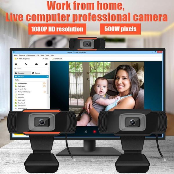 

webcam camera video record usb 2.0 rotatable computer with microphone for pc deskcompute meeting mini cameras
