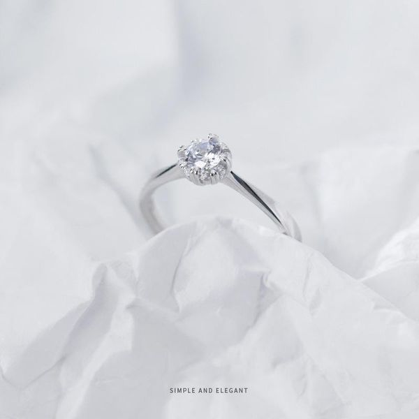 

cluster rings colusiwei luxury adjustable finger for women shiny clear cubic zircon wedding engagement band 925 sterling silver jewelry, Golden;silver