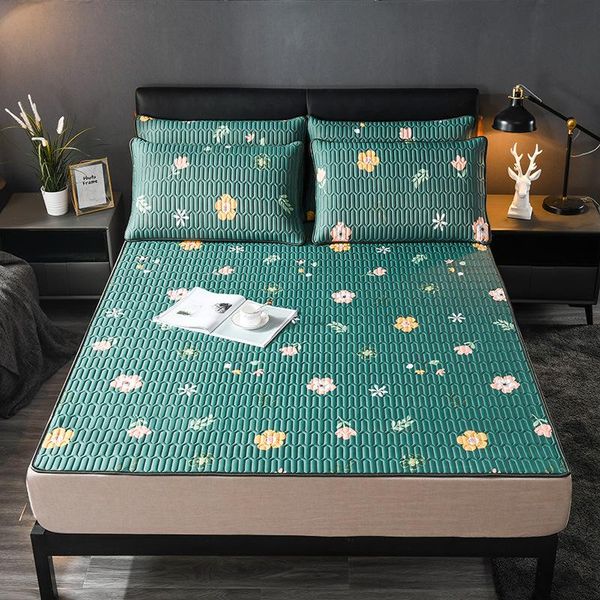 

sheets & sets thai latex mat three piece set summer cool feeling ice 1.8m machine washable folding sheet