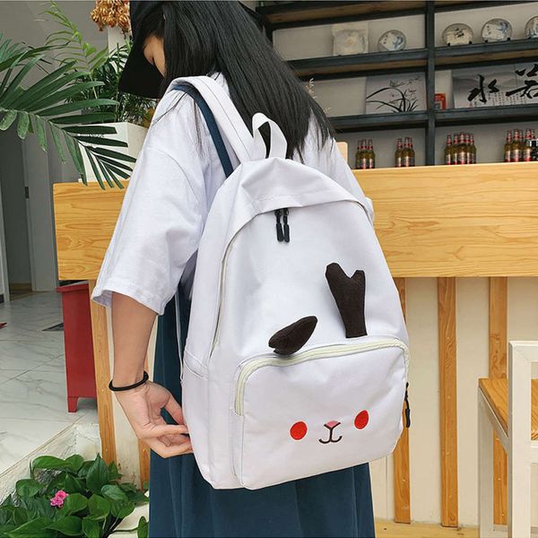 

hbp fashion schoolbag girl's harajuku children's fun cute soft girl canvas backpack