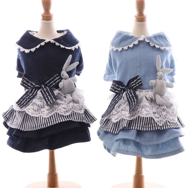 

dog autumn and winter lolita cute plush warm cotton coat small pet clothing 1237