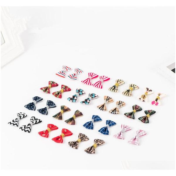 

mixed hair bows rubber bands candy colors fashion cute dog puppy cat kitten pet toy kid bow tie necktie clo jllyhh mxyard