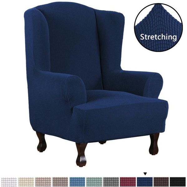 

chair covers arm king back cover jacquard stretch protector slip sloping elastic armchair wingback wing sofa ar