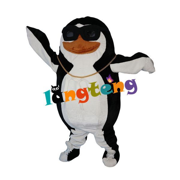 Mascote trajes819 punk pinguim mascote traje animal fantasia vestido desenhos animados adulto