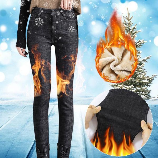

women's jeans winter thick plus velvet women high waist skinny simple fleece warm slim fit stretch ladies casual denim pencil pants 202, Blue