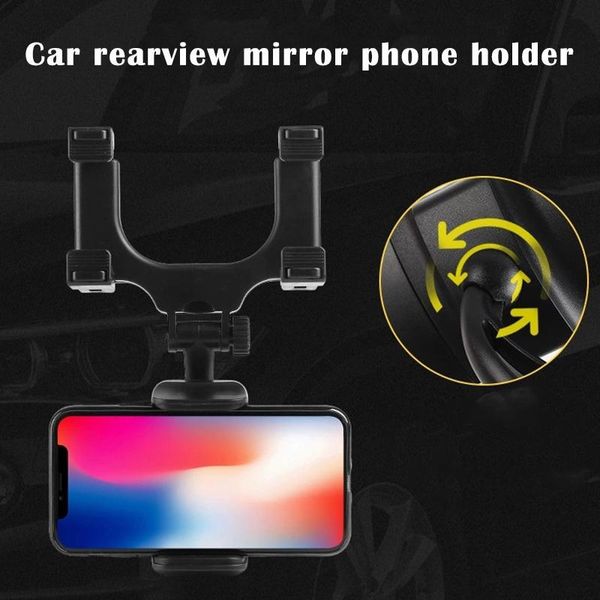 

car & truck racks rearview mirror phone holder 360degree rotation strong magnetic rear-view mount stand for cell h7jp