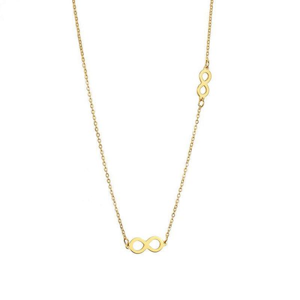 Catene Collana di moda per donna Infinity Gold Girlfriend Regalo di Natale