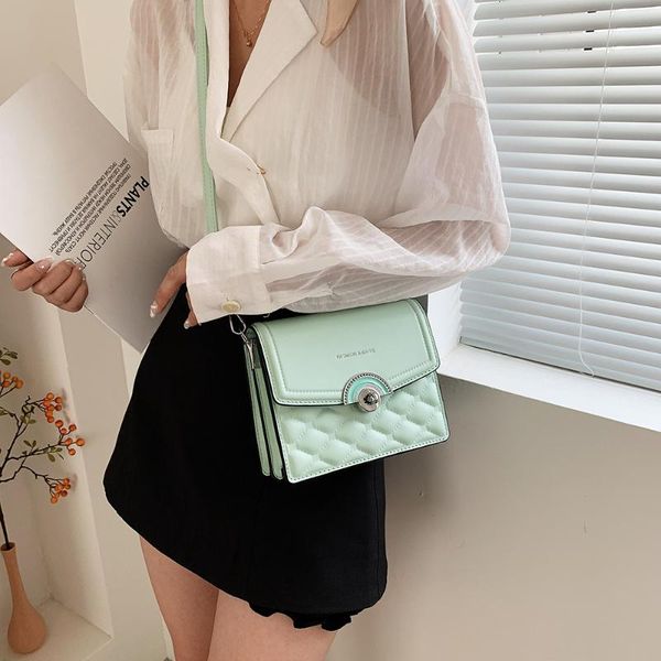 

evening bags women bag 2021 luxury female fashion shoulder ladies lattice crossbody with interval green all-match