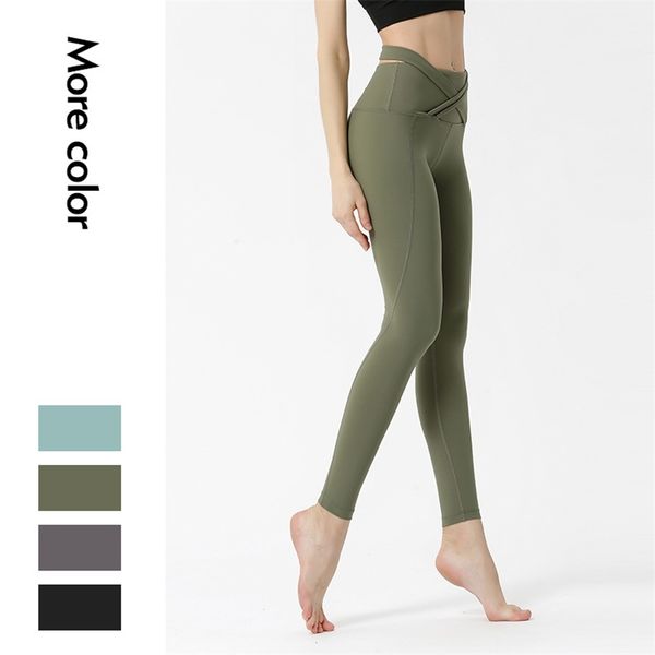 

womon front cross high waist workout leggings summer elasticity push up black breathable grey gym fitness 210604