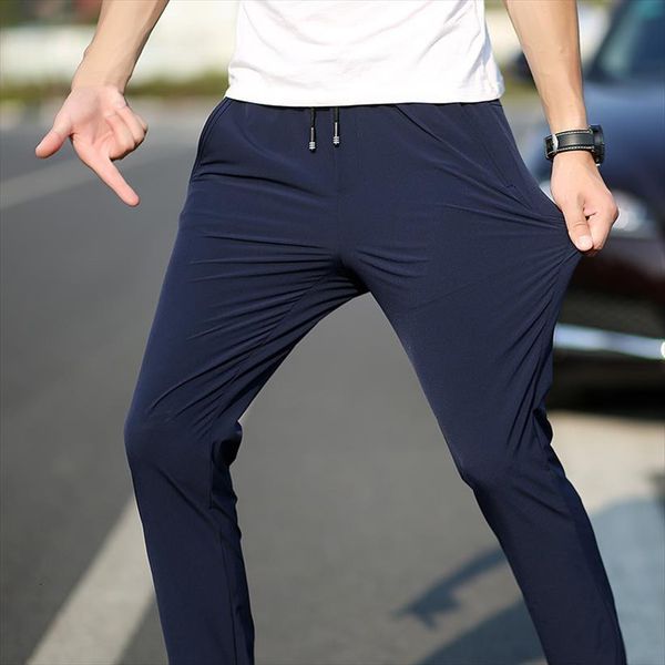 

mrmt brand casual trousers male women pant summer thin long elastic trawers leisure, Black