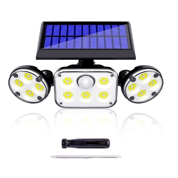 

party decoration solar lamp outdoor wall four sides 78led human body sensor landscape garden dropship