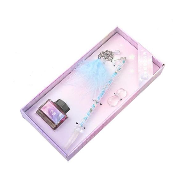 

fountain pens t8db exquiste stylish business signature pen with 15ml ink bottle crystal style dip kit for students birthday gift