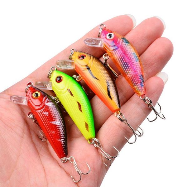 

1pcs minnow 50mm 4.2g sinking mini wobbler fishing lure artificial hard bait trout crankbait trebles hooks fishin jllwno