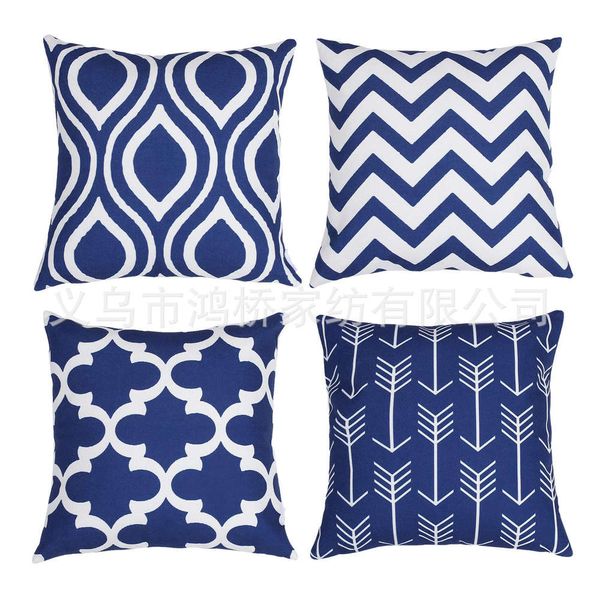 

simple geometric plush pillow case cushion cover