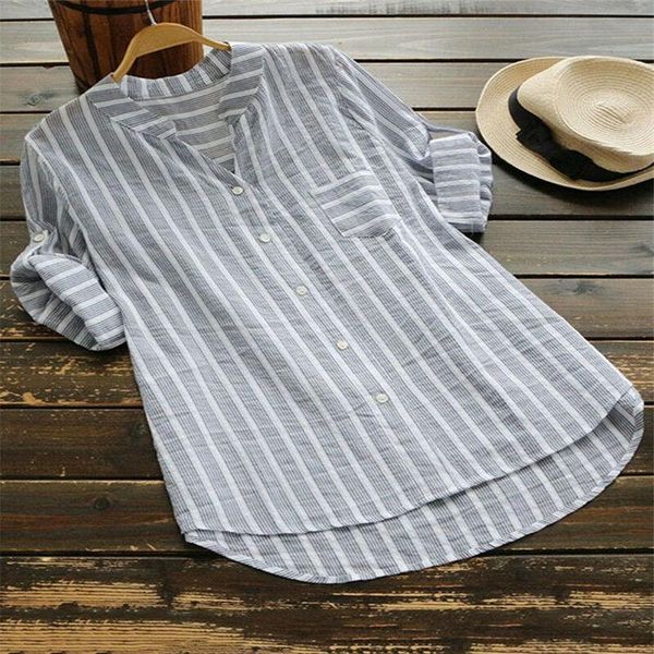 

women's blouses & shirts women retro v neck long sleeve casual loose baggy tunic blouse plus size, White