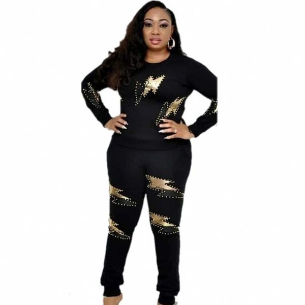 

joints for women autumn beading sequins dashiki african bazin elastic pants wide rock style famous madam suit kb9c, Red