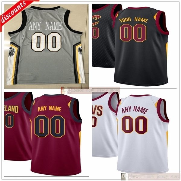 

custom printed andre 3 drummond collin 2 sexton 10 darius garland kevin 0 love 16 cedi osman 22 larry nance jr. 9 dylan windler jerseys, Black;red