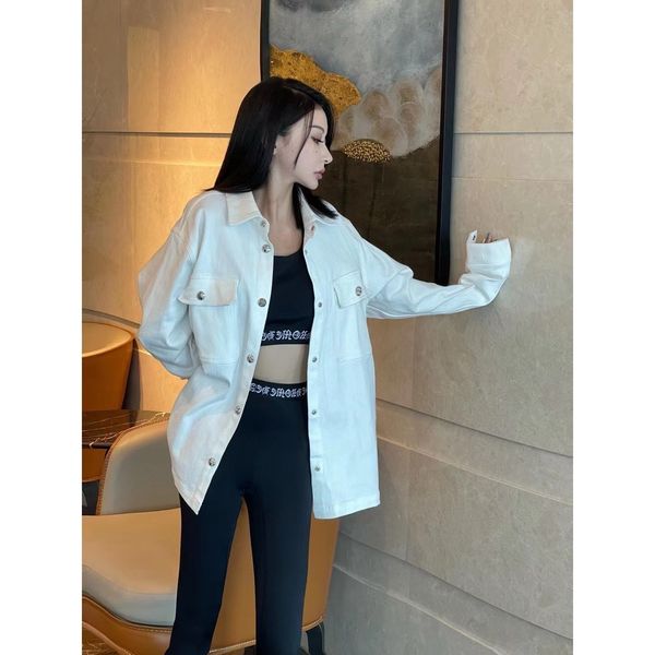 

factory direct sale2021ss autumn and winter new silver metal single breasted lapel long sleeve loose jacket shirt coat, Black;brown