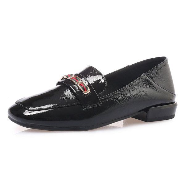 

luxury designer runway party pumps fashion glitter new chic leather shoes spring low solid color versatile casual boots 2021, Black
