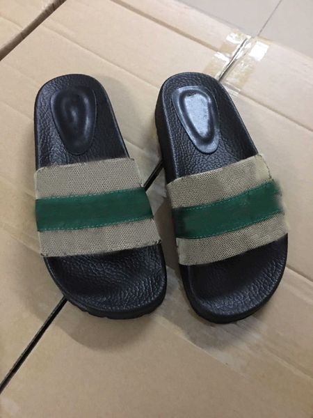 

luxuries designer men's women's slippers sandals shoes slide summer fashion wide flat flip flops, Black