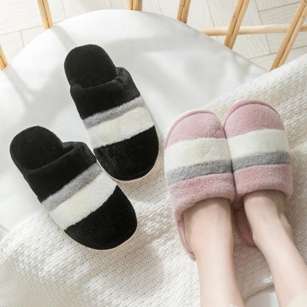 

slippers women house plush winter warm shoes woman comfort coral fleece memory foam for indoor outdoor use, Black