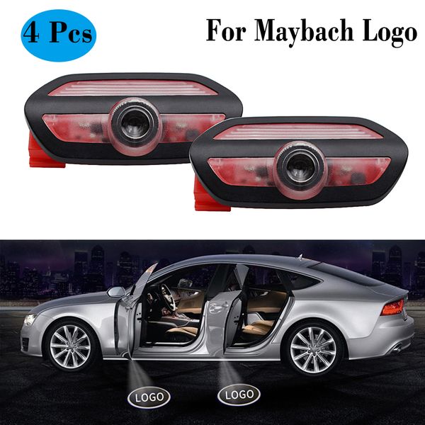 

led welcome light for mercedes maybach logo laser projector car door ambient lamp auto emblem for benz w222 s sl class 2014-2020