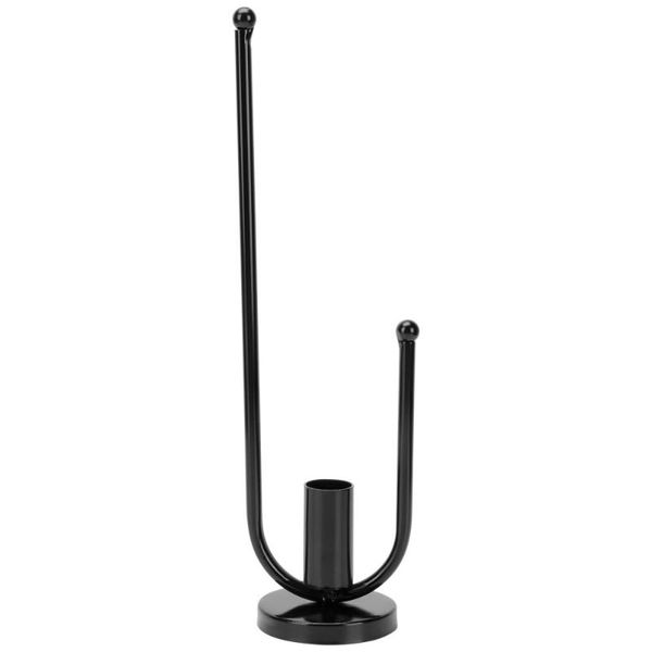 

candle holders 1pc iron metal long candlestick holder stand decor (black)
