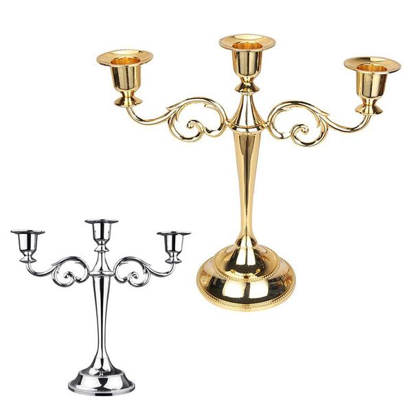 

candle holders 3-candle metal candelabra tall holder wedding event stand