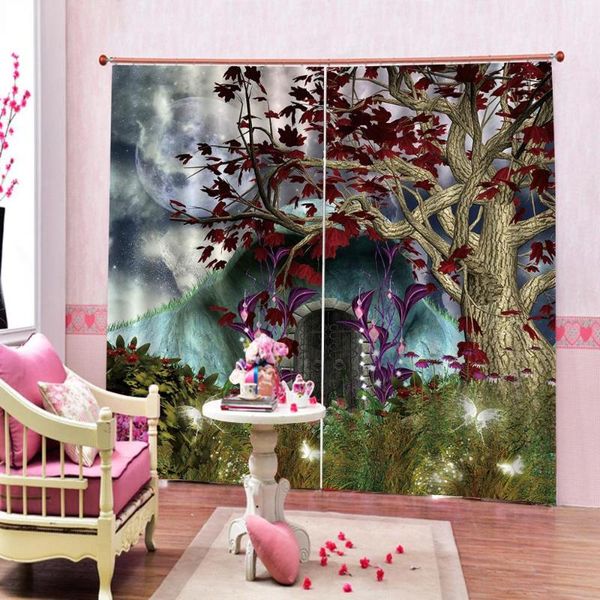

curtain & drapes window blackout luxury 3d curtains set for bed room living moon cartoon