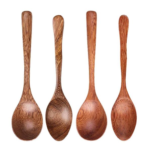 

spoons 4 pcs wooden spoon japanese style rice practical stirring