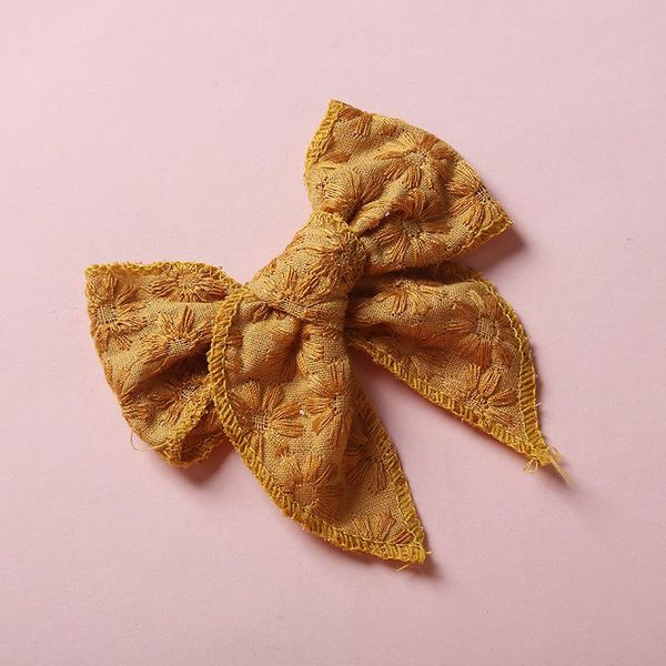 

hair accessories bulk 10pc baby girls bows clips floral printing pin for children cotton barrette kids summer country, Slivery;white