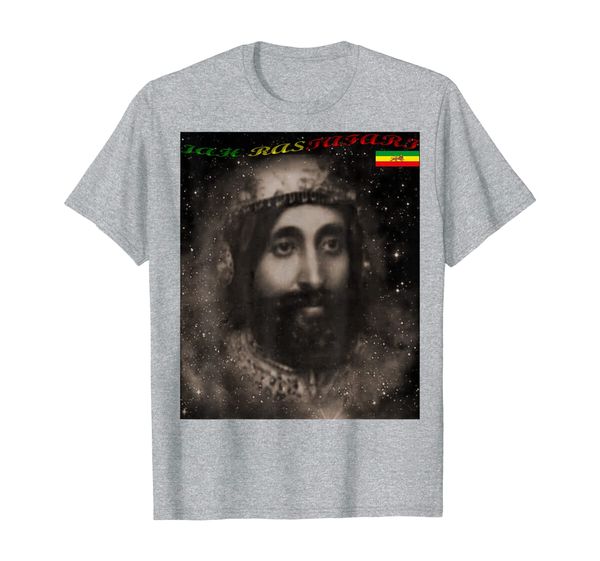 

ethiopia flag-king selassie i,jah rastafari,ethiopia t shirt, White;black