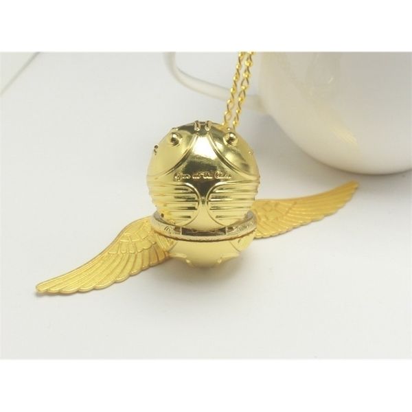 

golden snitch ball pendant pocket watch gifts for kids quartz necklace clock lovely cute fob pocket clock reloj de bolsillo gift t200502, Slivery;golden