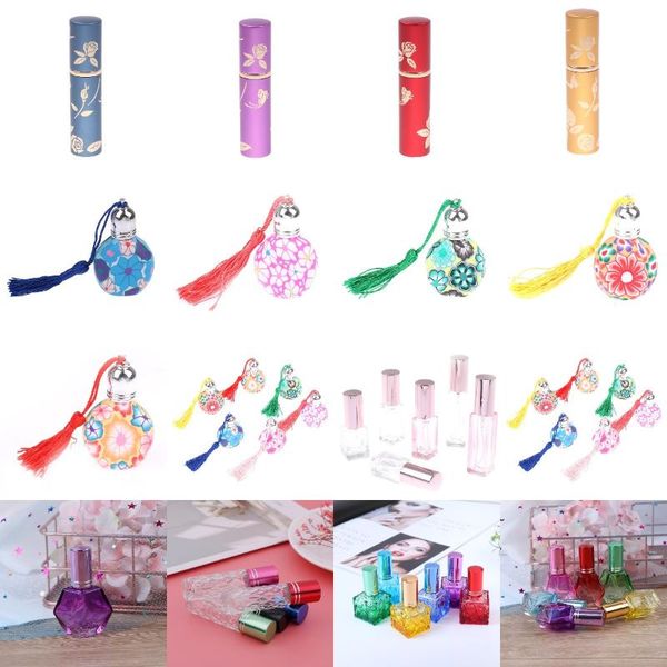

storage bottles & jars 1pcs 10ml portable refillable perfume bottle with spray scent pump empty cosmetic containers atomizer travel tools